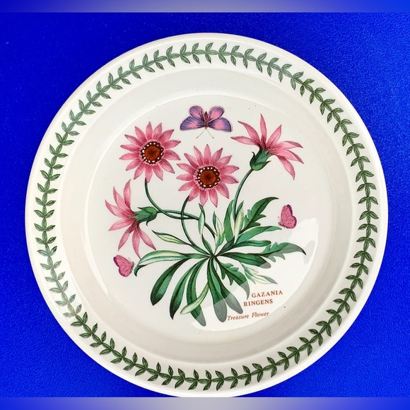 Vtg Discontinued Portmeirion Botanic Garden Treasure Flower Salad Plate - Picture 9 of 16